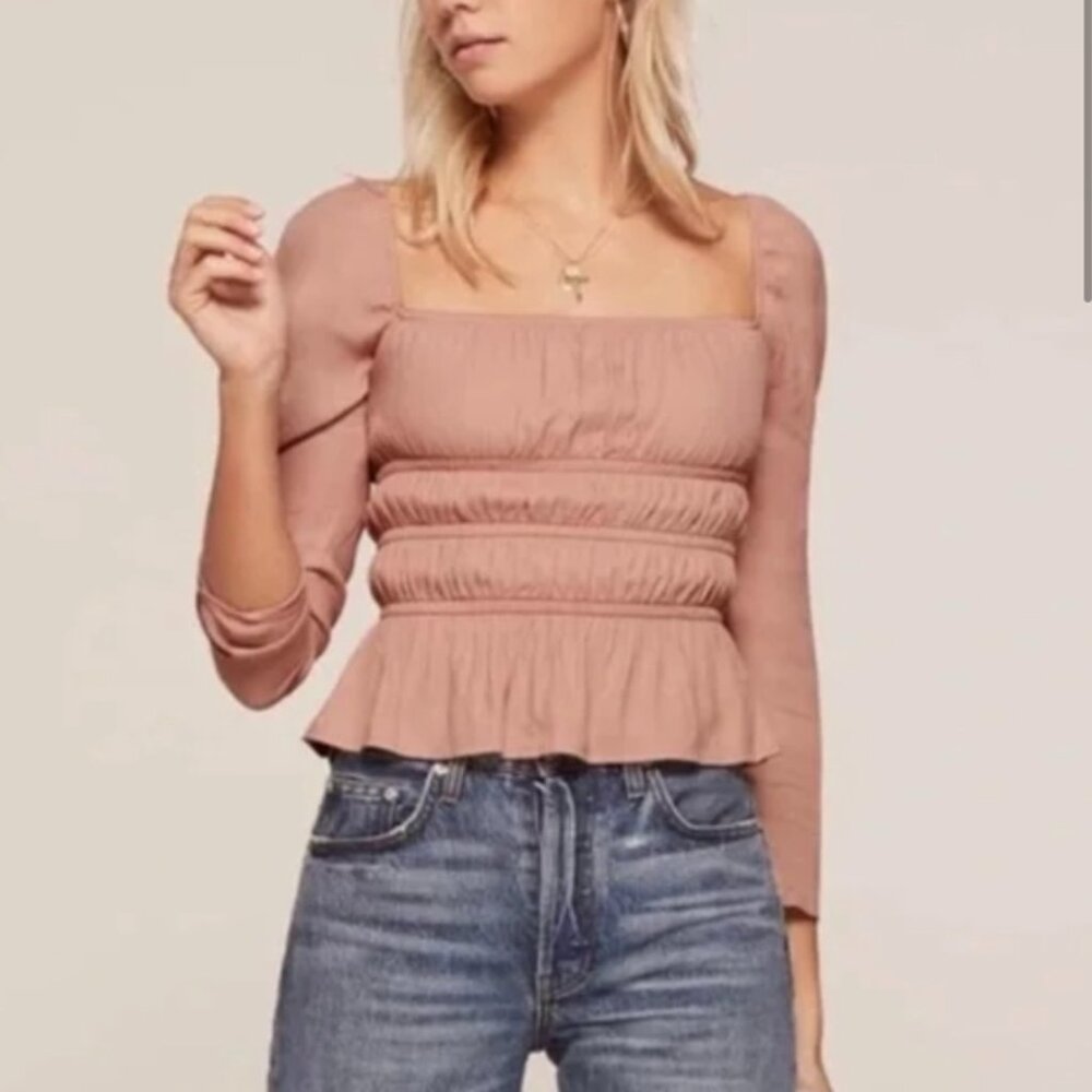 Reformation Laurent Top in Blush
